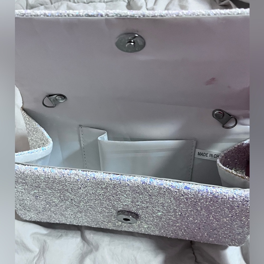 Sparkly Silver Clutch Bag